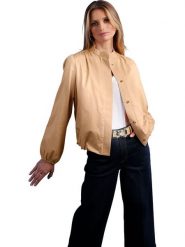 Heine Kurtka przejściowa w kolorze beżowym rozmiar: 38. Brązowe kurtki Heine, bez wzorów, z bawełny, bez kaptura. Za 104.99 zł.