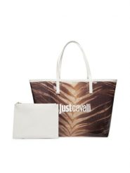 Just Cavalli Torebka 80RA4BS2 ZSB94 Brązowy. Brązowe shopper Just Cavalli, bez wzorów, z syntetyku, bez dodatków. Za 619.99 zł.