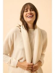 Perfect Cashmere Kaszmirowy szal "Lea" w kolorze kremowym - 180 x 30 cm rozmiar: onesize. Brązowe szaliki Perfect Cashmere, bez wzorów, z kaszmiru. Za 348.08 zł.