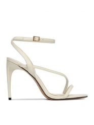 Eva Minge Sandały EO-TORI-LT2035-6 Biały. Białe sandały Eva Minge, bez wzorów, ze skóry, bez obcasa, bez zapięcia. Za 429.99 zł.