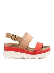 Geox Sandały D Gardenia D65HBA 021BC C8185 Kolorowy. Sandały Geox, bez wzorów, ze skóry, bez obcasa, na płaskiej podeszwie, bez zapięcia. Za 459.99 zł.