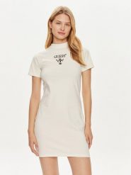 Guess Sukienka codzienna V4YK02 KCDH1 Biały Regular Fit. Białe sukienki Guess, na co dzień, s, z aplikacjami, z bawełny, bez kołnierzyka, bez ramiączek, proste. Za 179.99 zł.