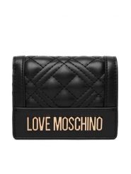 LOVE MOSCHINO Portfel JC5601PP1OLA0000 Czarny. Czarne portfele Love Moschino, bez wzorów, ze skóry. Za 341.99 zł.