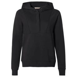 Bluza damska z kapturem VAUDE Manukau IV. Czarne bluzy sportowe Vaude, na jesień, bez wzorów, z bawełny, z kapturem. Za 413.00 zł.