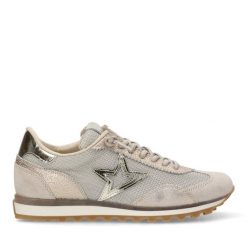 Buty CETTI C1259SRA B V25 Złoty. Szare obuwie sportowe QUERCETTI, ze skóry, bez zapięcia. Za 320.99 zł.