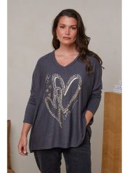 Curvy Lady Sweter w kolorze antracytowym rozmiar: 44/46. Czarne swetry Curvy Lady, bez wzorów, z wełny, bez ramiączek. Za 127.65 zł.