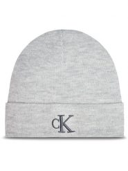 Calvin Klein Jeans Czapka Monogram Embro K60K612319 Szary. Szare czapki Calvin Klein Jeans, bez wzorów, z jeansu. Za 129.99 zł.