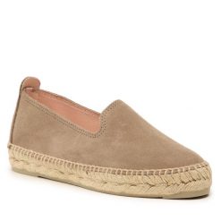 Espadryle Manebi. Brązowe espadryle Manebi, bez wzorów, bez obcasa, bez zapięcia. Za 389.99 zł.