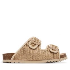 Klapki Scholl. Brązowe klapki Scholl, bez wzorów, bez obcasa. Za 421.99 zł.