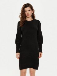 Gaudi Sukienka dzianinowa 421BD13010 Czarny Regular Fit. Czarne sukienki Gaudi, xs, bez wzorów, z dzianiny, bez kołnierzyka, bez ramiączek. Za 259.99 zł.