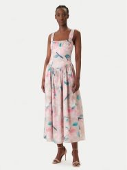 Bardot Sukienka koktajlowa Cartia 60403DB Różowy Regular Fit. Czerwone sukienki Bardot, bez wzorów, z syntetyku, wizytowe, bez kołnierzyka, bez ramiączek. Za 819.99 zł.