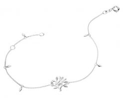 Bransoletka z białego złota z diamentami - drzewko - 0,01 ct - próba 375. Białe bransoletki Apart, z diamentem, złote. Za 1,259.00 zł.