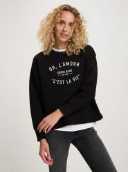 Cross Jeans Bluza w kolorze czarnym rozmiar: M. Czarne bluzy Cross Jeans, m, bez wzorów, z bawełny, bez kaptura. Za 83.81 zł.