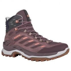 Buty trekkingowe damskie Lowa Innovo Mid Gtx. Czerwone trekkingi Lowa, z materiału, za kostkę. Za 959.00 zł.
