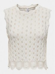 ONLY Bluzka Luna 15291602 Écru Regular Fit. Bluzki Only, m, bez wzorów, z syntetyku, bez kołnierzyka, bez ramiączek. Za 109.99 zł.