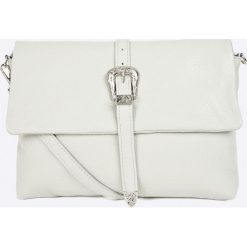 Answear - Torebka skórzana. Szare torby na ramię ANSWEAR, bez wzorów, z materiału, eleganckie, na ramię, średnie, bez dodatków. W wyprzedaży za 89.90 zł.