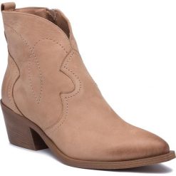 Botki R.POLAŃSKI - 1024 Camel Nubuk. Brązowe botki R.Polański, bez wzorów, z nubiku, bez obcasa, na obcasie, bez zapięcia. Za 399.00 zł.