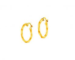 Złote kolczyki - koła, 19 mm. Żółte kolczyki Apart, złote. Za 599.00 zł.