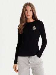 Morgan Sweter 252-MRAYU Czarny Slim Fit. Czarne swetry Morgan, xl, bez wzorów, z syntetyku, bez ramiączek. Za 249.99 zł.