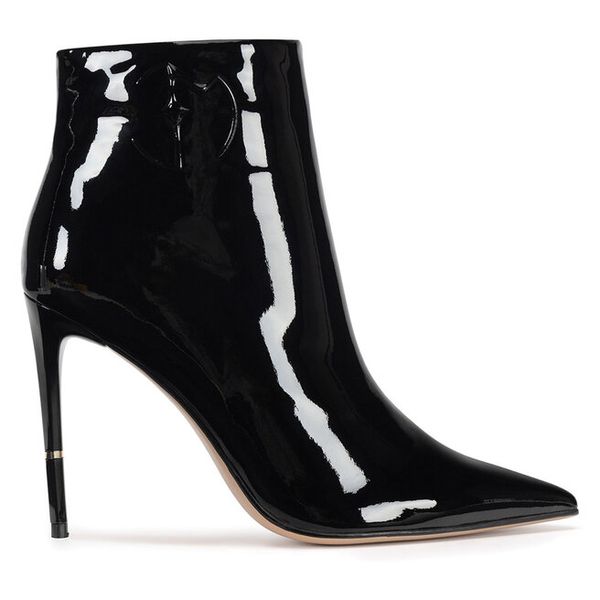 Botki Eva Minge. Czarne botki Eva Minge, bez wzorów, bez obcasa, na szpilce, bez zapięcia. Za 479.99 zł.