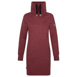 Sukienka dresowa damska LOAP Ebunka, S. Fioletowe sukienki Lolë, s, bez wzorów, z dresówki, sportowe, bez kołnierzyka, bez ramiączek, sportowe. Za 218.99 zł.