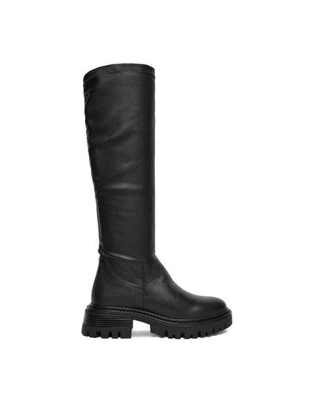 Lasocki Kozaki CEO-RST-BEST-14 Czarny. Czarne kozaki Lasocki, ze skóry, bez obcasa, na płaskiej podeszwie, bez zapięcia. Za 219.99 zł.