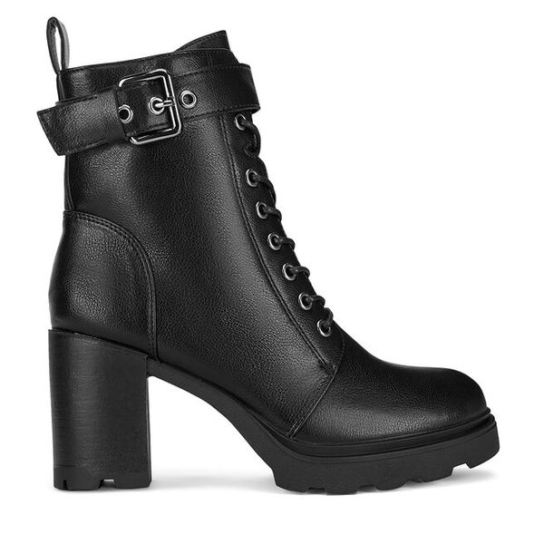 Trzewiki Jenny Fairy. Czarne botki Jenny Fairy, bez wzorów, bez obcasa, na słupku, bez zapięcia. Za 129.99 zł.