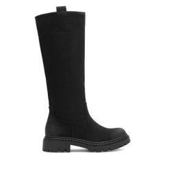 Kozaki Jenny Fairy. Czarne kozaki Jenny Fairy, bez obcasa, na płaskiej podeszwie, bez zapięcia. Za 139.99 zł.