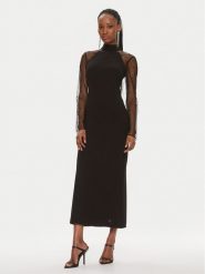 KARL LAGERFELD Sukienka koktajlowa 240W1303 Czarny Slim Fit. Czarne sukienki KARL LAGERFELD, bez wzorów, z wiskozy, wizytowe, bez kołnierzyka, bez ramiączek. Za 1,259.00 zł.