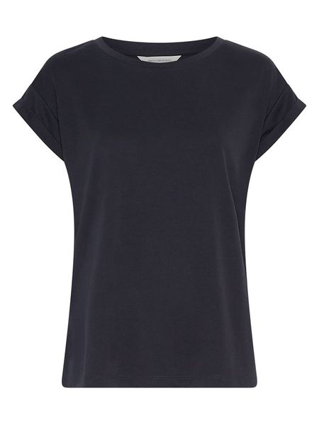 MOSS COPENHAGEN Bluzka "Birdia" w kolorze granatowym rozmiar: S/M. Niebieskie bluzki Moss Copenhagen, m, bez wzorów, bez kołnierzyka, bez ramiączek. Za 104.89 zł.