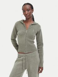 Juicy Couture Bluza JCWEB005 Khaki Regular Fit. Brązowe bluzy Juicy Couture, xs, bez wzorów, z syntetyku, bez kaptura. Za 599.99 zł.