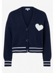 More & More Kardigan w kolorze granatowo-białym rozmiar: 36. Niebieskie kardigany More & More, bez wzorów, ze splotem. Za 236.61 zł.