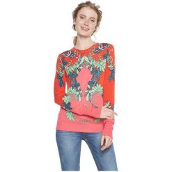 Desigual Sweter damski Jers Cristicuchi Deep Sea Coral 18WWJFCG 7062 (rozmiar L). Niebieskie swetry Desigual, l, bez wzorów, bez ramiączek. W wyprzedaży za 229.00 zł.