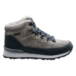Buty ocieplane trekkingowe damskie Hi-Tec Midora Mid WP Wo's - szare, Rozmiar buta 40. Szare trekkingi Hi-tec, z gumy. Za 194.99 zł.