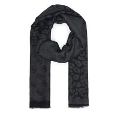 Szal Guess. Czarne szaliki Guess, z aplikacjami. Za 234.99 zł.