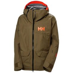 Damska kurtka narciarska Helly Hansen Ridge Infinity Shell. Brązowe kurtki narciarskie Helly Hansen, s, bez wzorów, z materiału, bez kaptura, narciarskie. Za 2,735.00 zł.