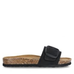 Klapki CRUZ. Czarne klapki CRUZ, bez wzorów, bez obcasa. Za 119.99 zł.