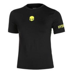 Koszulka tenisowa damska z krótkim rękawem Hydrogen Panther Tech Tee. Czarne bluzki HYDROGEN, s, bez wzorów, sportowe, bez kołnierzyka, bez ramiączek. Za 380.00 zł.