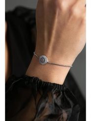 Lodie Silver Bransoletka z cyrkoniami rozmiar: onesize. Szare bransoletki Lodie Silver, z cyrkonią, metalowe. Za 39.99 zł.