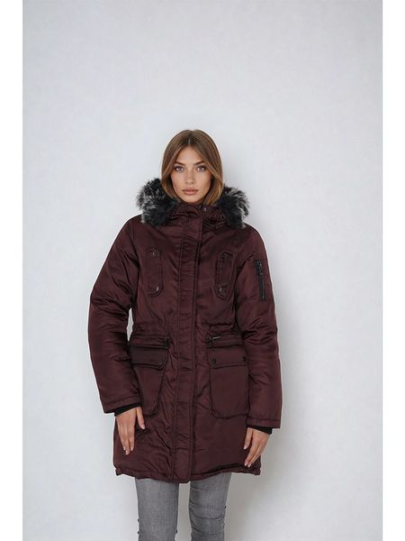Steve Madden Parka w kolorze czerwonym rozmiar: L. Czerwone parki Steve Madden, l, bez kaptura. Za 227.45 zł.