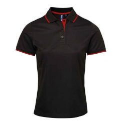 Damska Koszulka Polo Coolchecker W Kontrastowym Kolorze. Czarne koszulki polo PREMIER, bez wzorów, bez ramiączek. Za 96.99 zł.