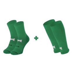 Skarpety piłkarskie + top - 2 x 2 pary. Zielone skarpety XTREME, bez wzorów, z elastanu. Za 228.29 zł.