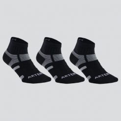 Skarpety sportowe tenis Artengo RS560 Mid 3 pary. Czarne skarpety ARTENGO, bez wzorów, z bawełny. Za 49.99 zł.