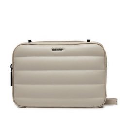 Torebka Calvin Klein. Szare listonoszki Calvin Klein, bez wzorów, bez dodatków. Za 279.99 zł.