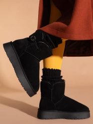 Gooce Skórzane botki zimowe "Crestone" w kolorze czarnym rozmiar: 40. Czarne botki Gooce, na zimę, bez wzorów, ze skóry, bez obcasa, na platformie, bez zapięcia. Za 217.99 zł.