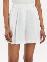 Sisley Szorty materiałowe 4AGHL9013 Biały Regular Fit. Białe szorty Sisley, bez wzorów, ze lnu. Za 299.99 zł.