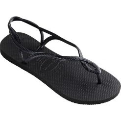 Havaianas - Sandały. Czarne sandały Havaianas, bez wzorów, z gumy, bez obcasa, na płaskiej podeszwie, bez zapięcia. W wyprzedaży za 59.90 zł.