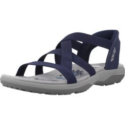 Sandały SKECHERS REGGAE SLIM Niebieski. Niebieskie sandały Skechers, bez wzorów, z tkaniny, sportowe, bez obcasa, bez zapięcia. Za 397.00 zł.