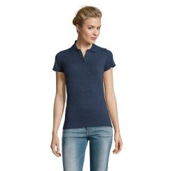 Damska Koszulka Polo Perfect Melange. Szare koszulki polo SOL'S, m, bez wzorów, bez kołnierzyka, bez ramiączek. Za 75.99 zł.