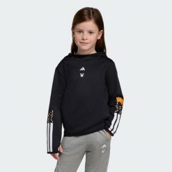 Bluza Adidas Minecraft Training 3 Stripes Hoodie. Czarne bluzy Adidas, bez wzorów, z kapturem. Za 199.00 zł.
